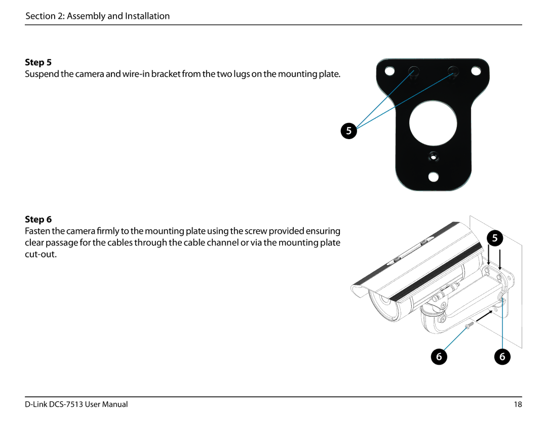 D-Link DCS-7513 user manual Step 