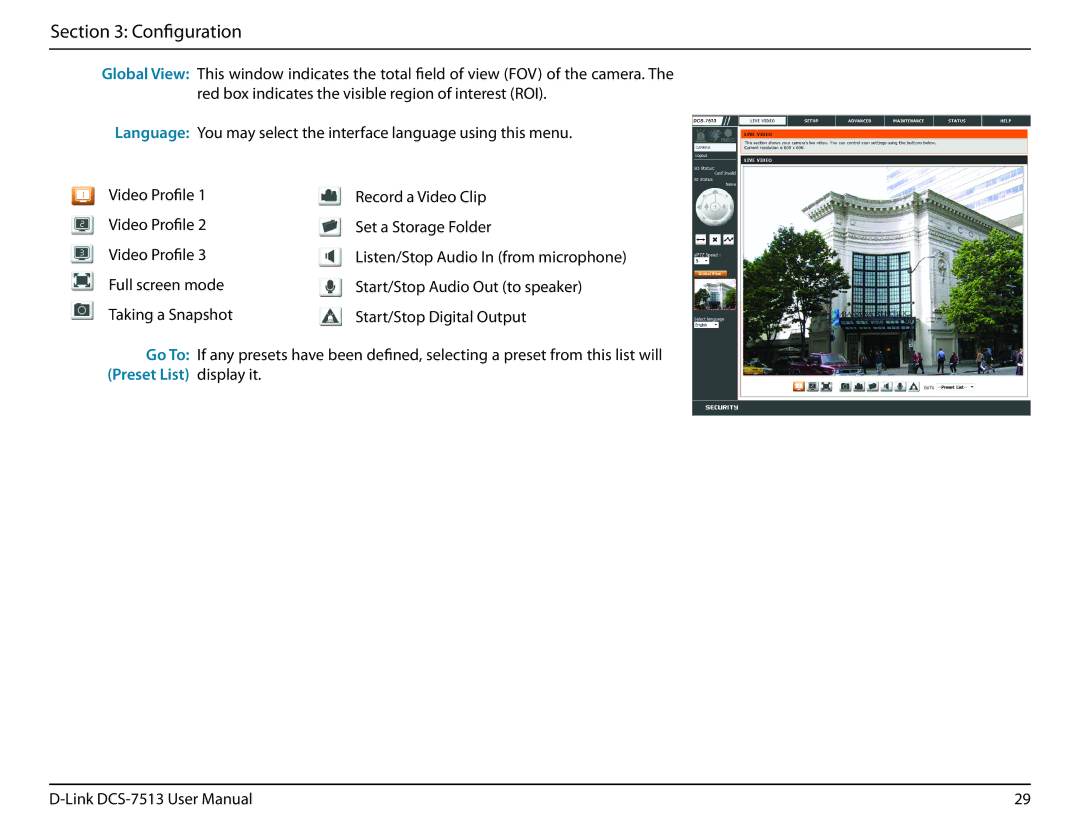 D-Link DCS-7513 user manual Record a Video Clip 