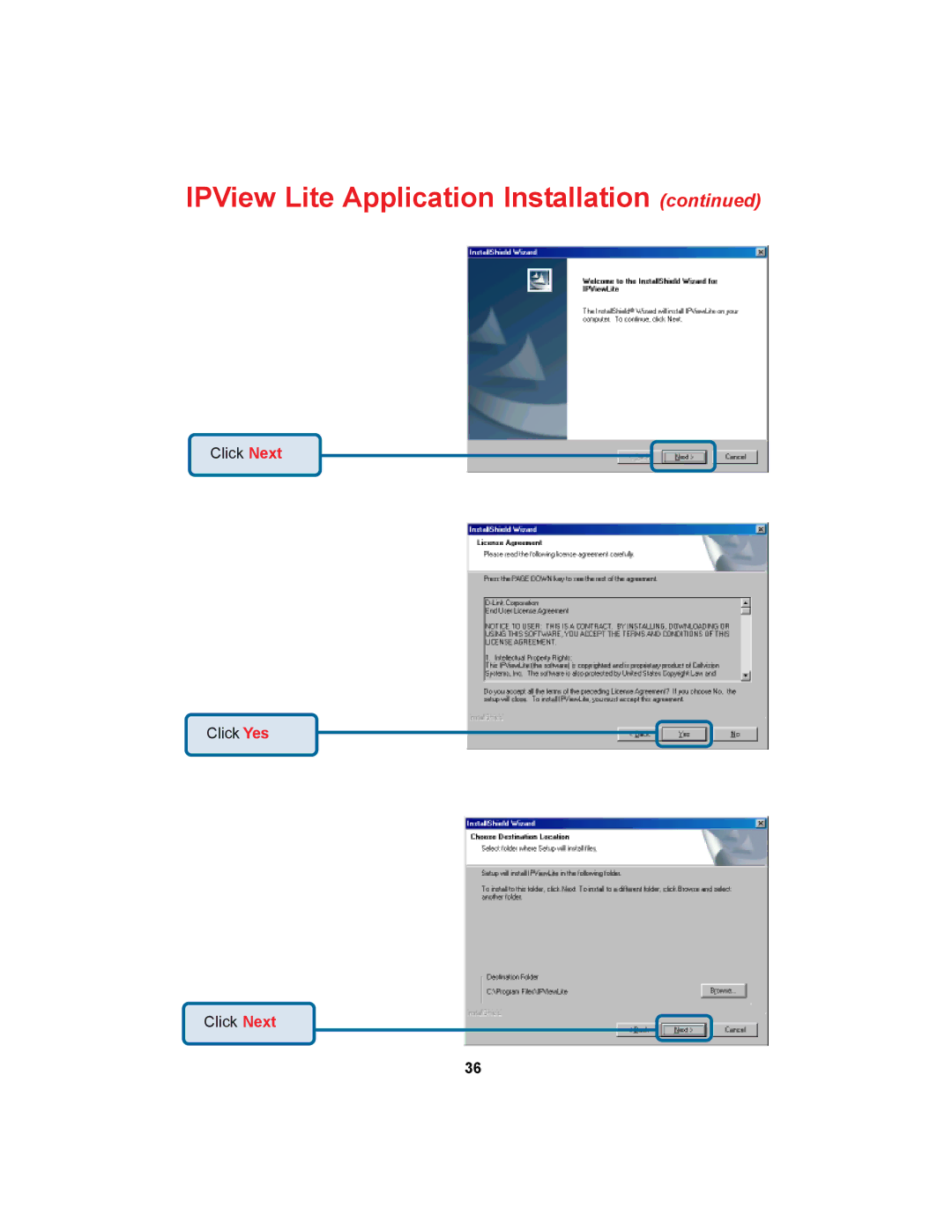 D-Link DCS-900 manual IPView Lite Application Installation 