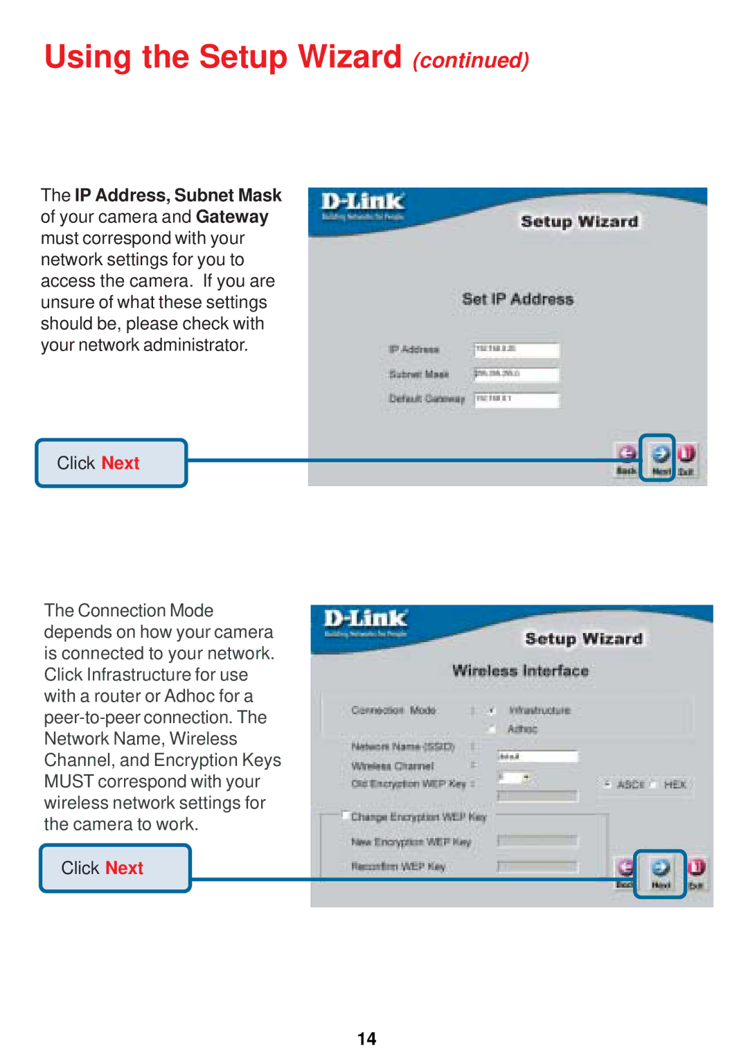 D-Link DCS-900W manual Using the Setup Wizard 