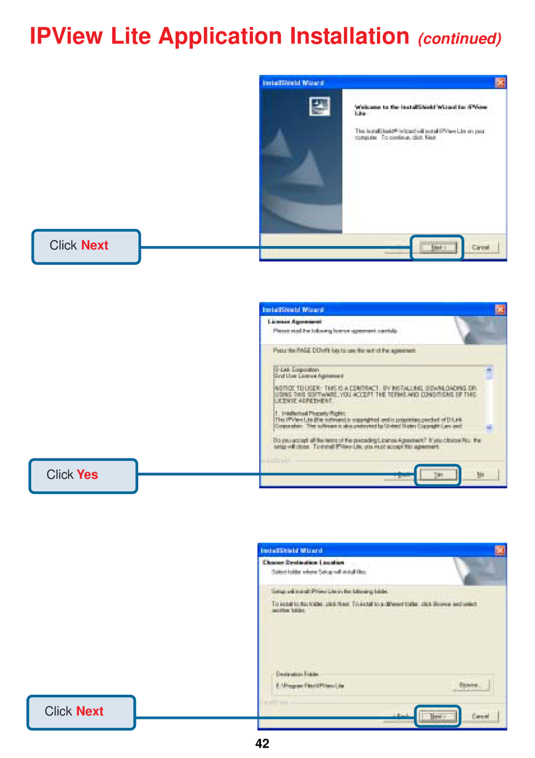 D-Link DCS-900W manual IPView Lite Application Installation 