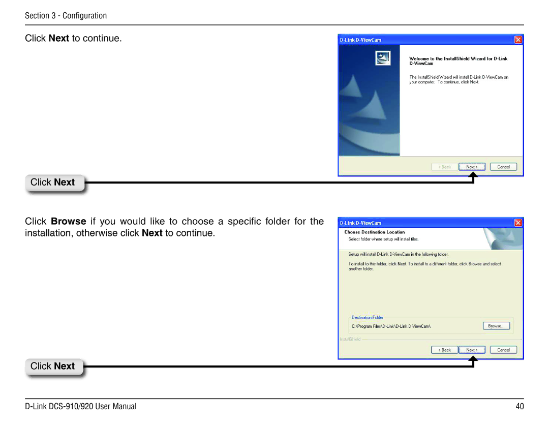 D-Link DCS-910/90 manual Configuration 