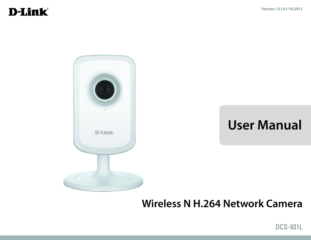 D-Link DCS-931L user manual Wireless N H.264 Network Camera 