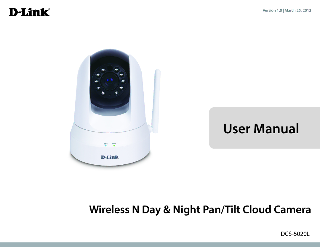 D-Link DCS5020L user manual Wireless N Day & Night Pan/Tilt Cloud Camera 