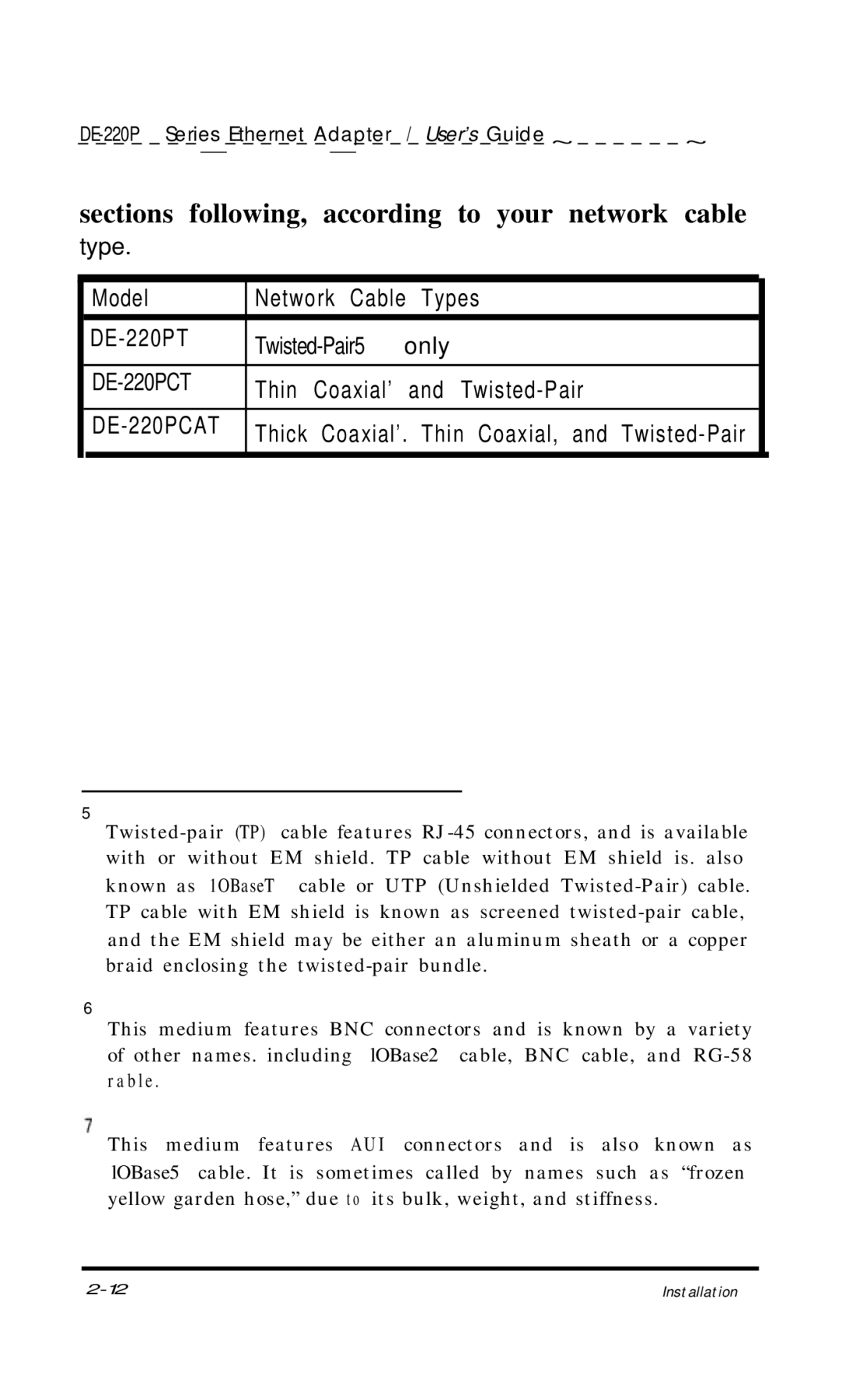 D-Link manual DE-220PCAT 