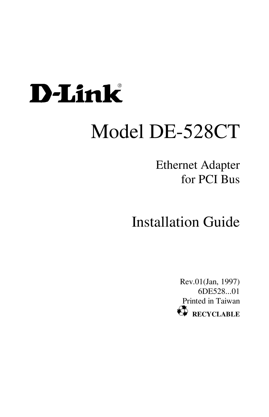 D-Link manual Model DE-528CT 