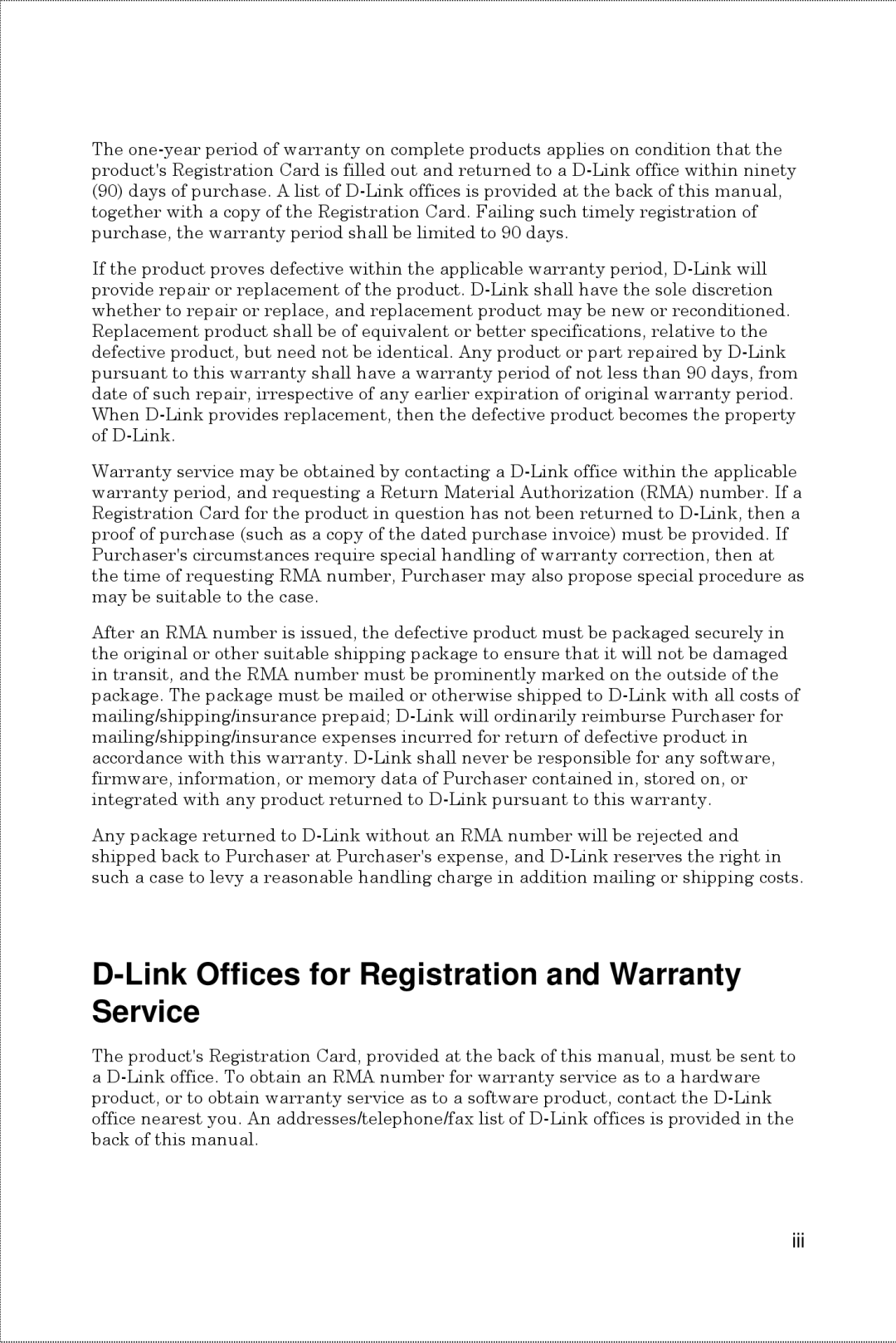 D-Link DE-809TC, DE-809TP manual Link Offices for Registration and Warranty Service 