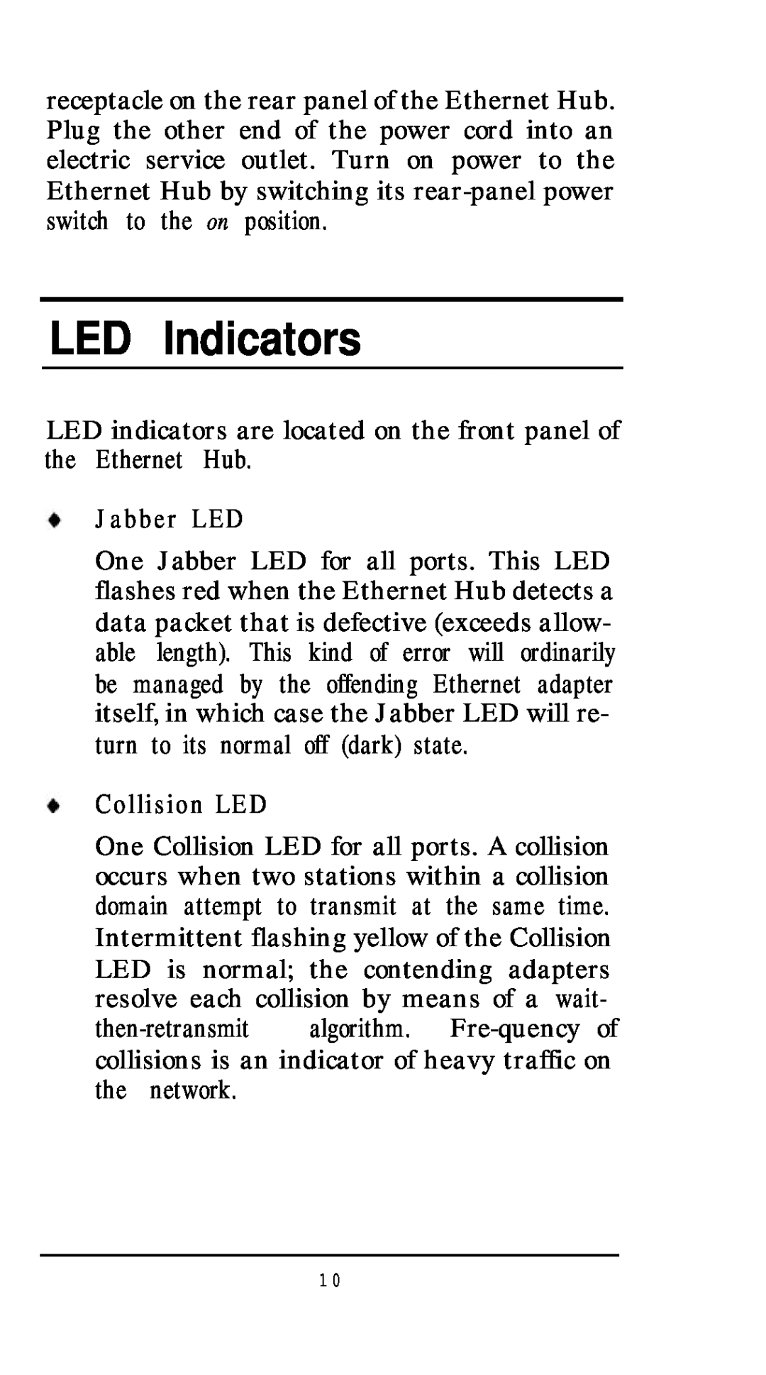D-Link DE-81 6TP, DE81 2TP+, DE-824TP manual LED Indicators, Jabber LED, Collision LED 