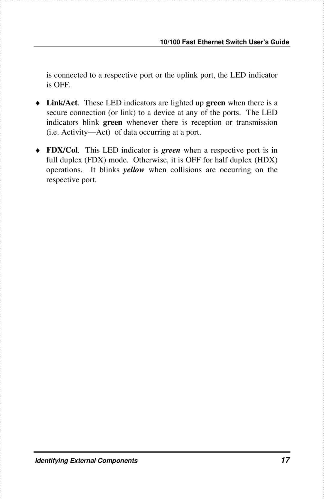 D-Link DES-1004 manual Identifying External Components 