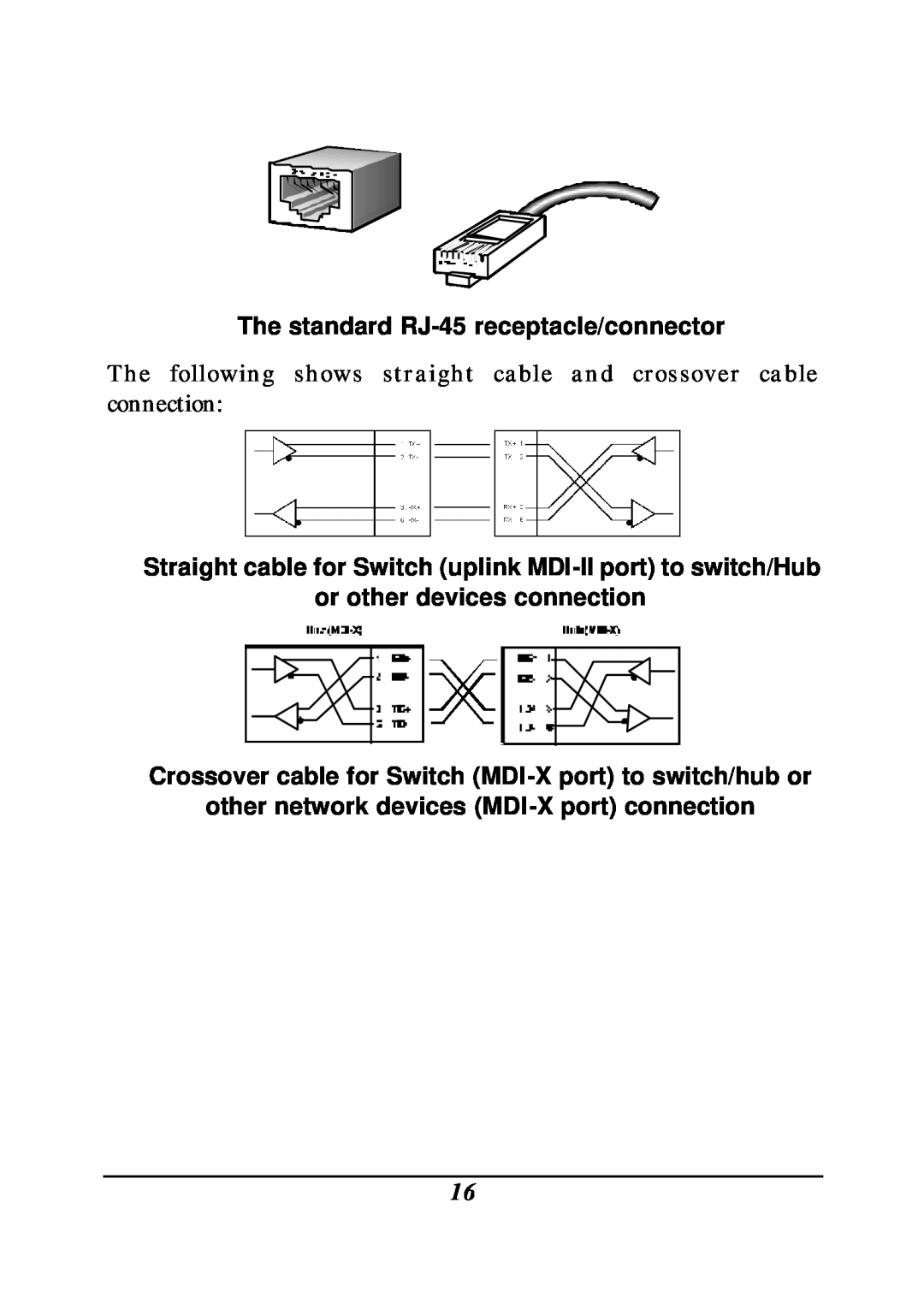 D-Link DES-1005D manual 耟 The standard RJ-45receptacle/connector 