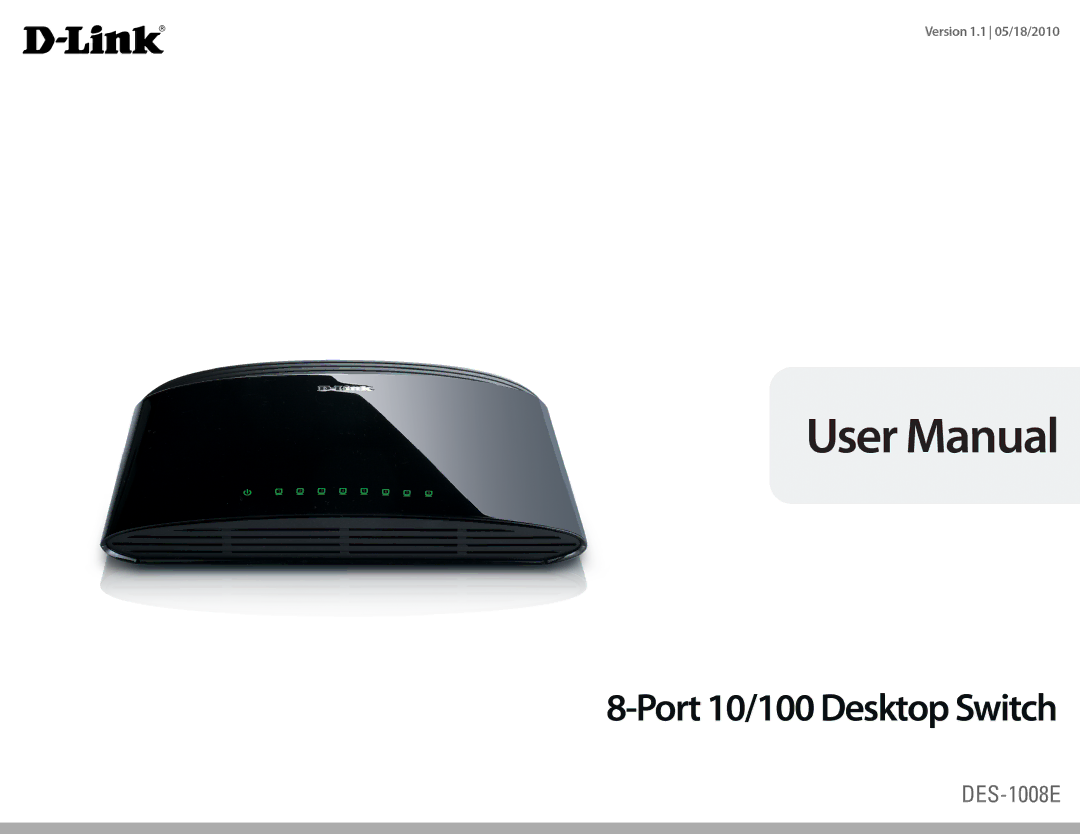 D-Link DES-1008E manual 