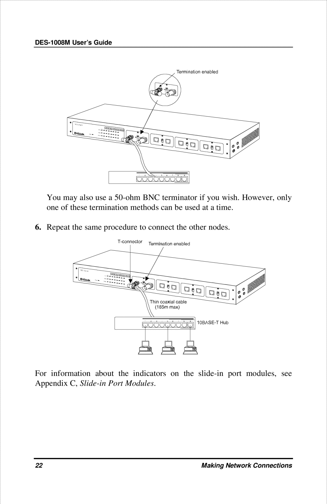 D-Link manual DES-1008M User’s Guide 