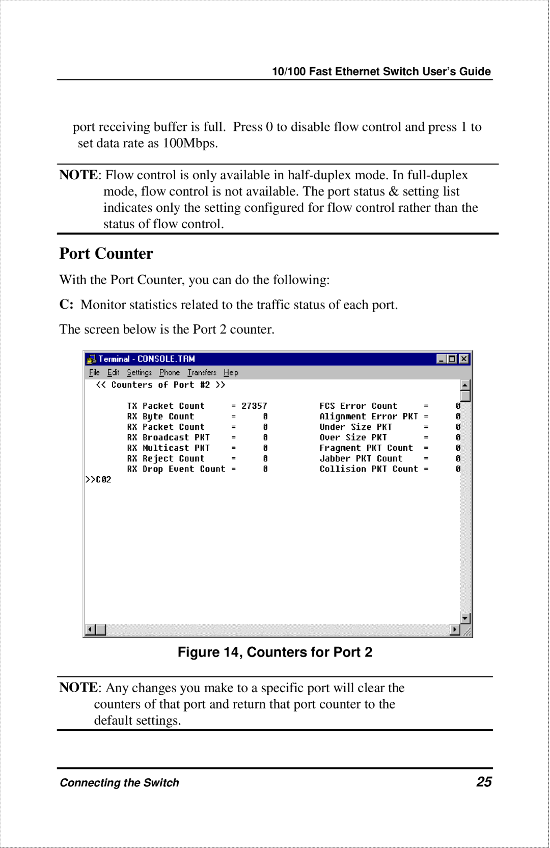 D-Link DES-1012 manual Port Counter 