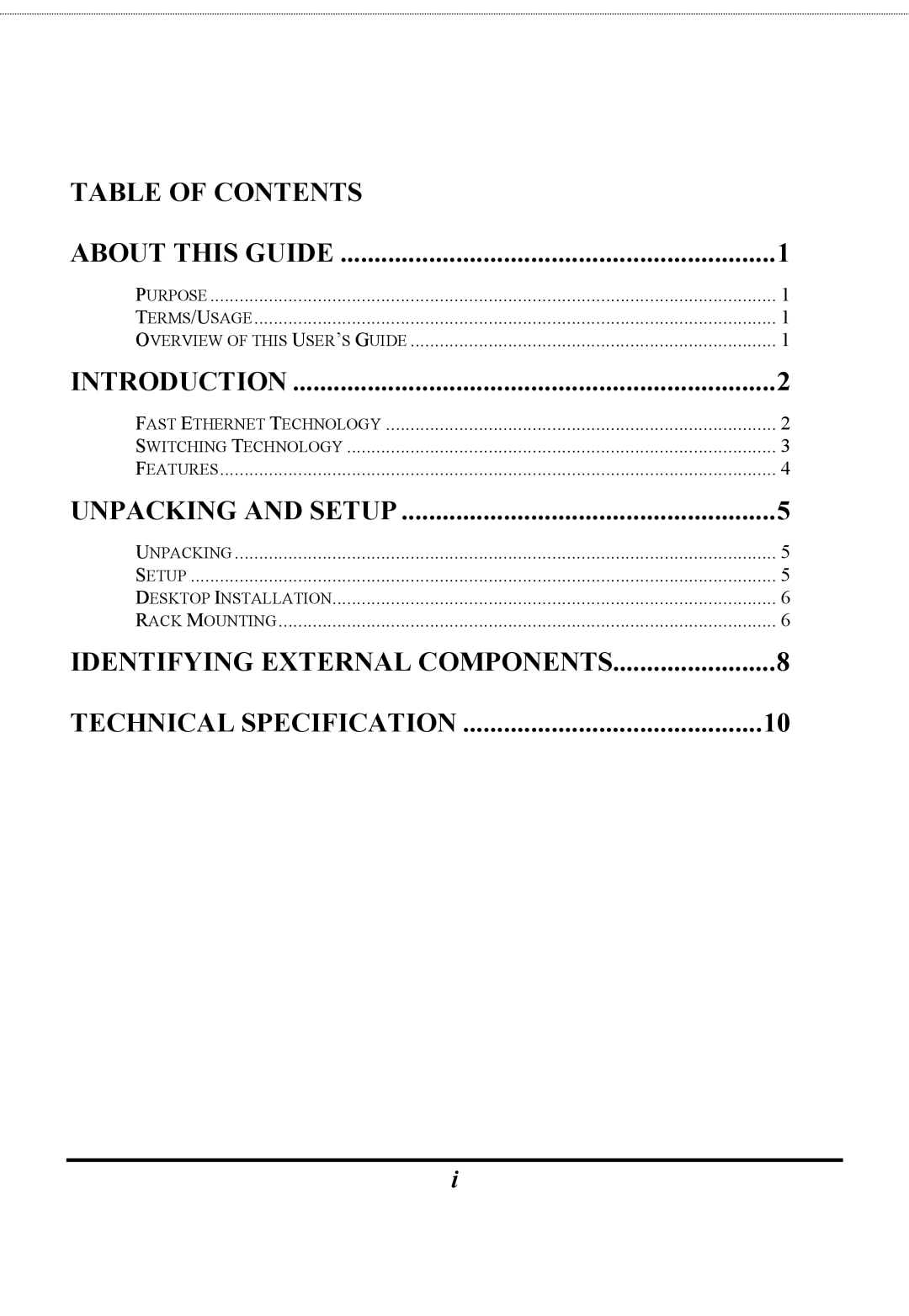 D-Link DES-1016D manual Table of Contents About this Guide 