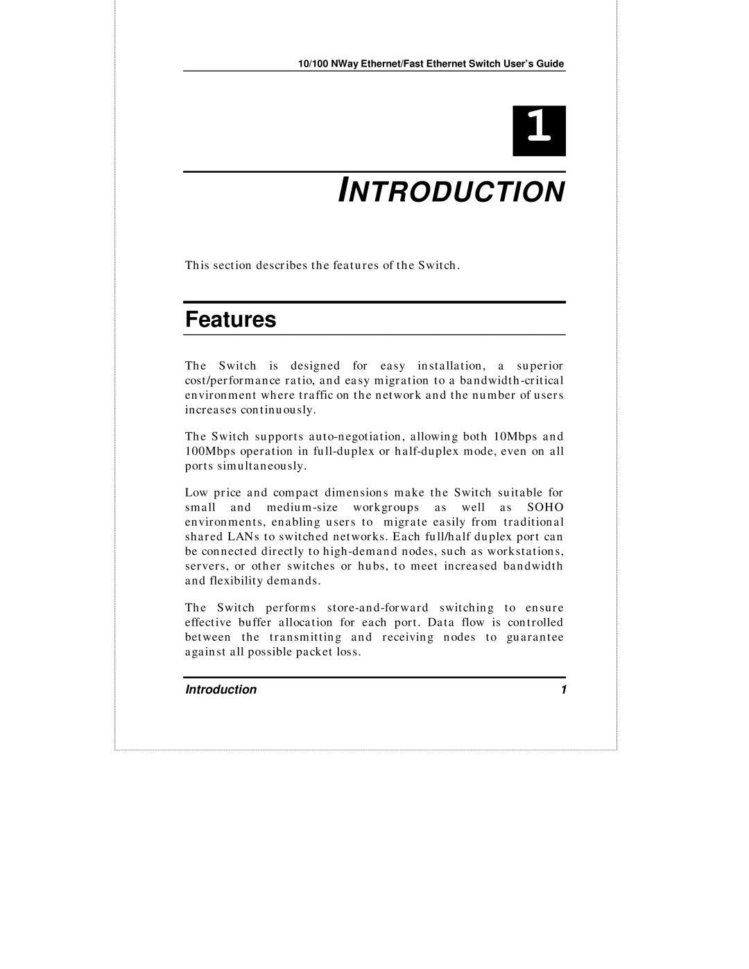 D-Link DES-1016D manual Introduction, Features 