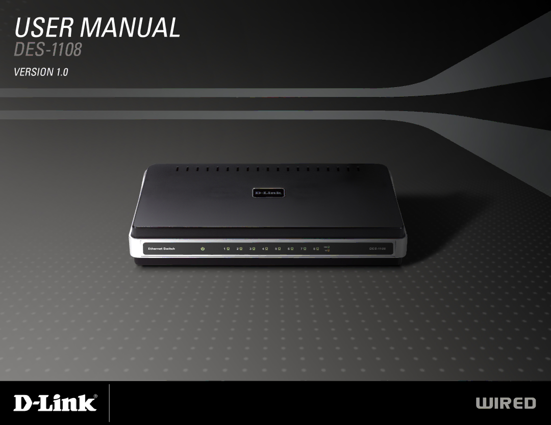 D-Link DES-1108 manual 