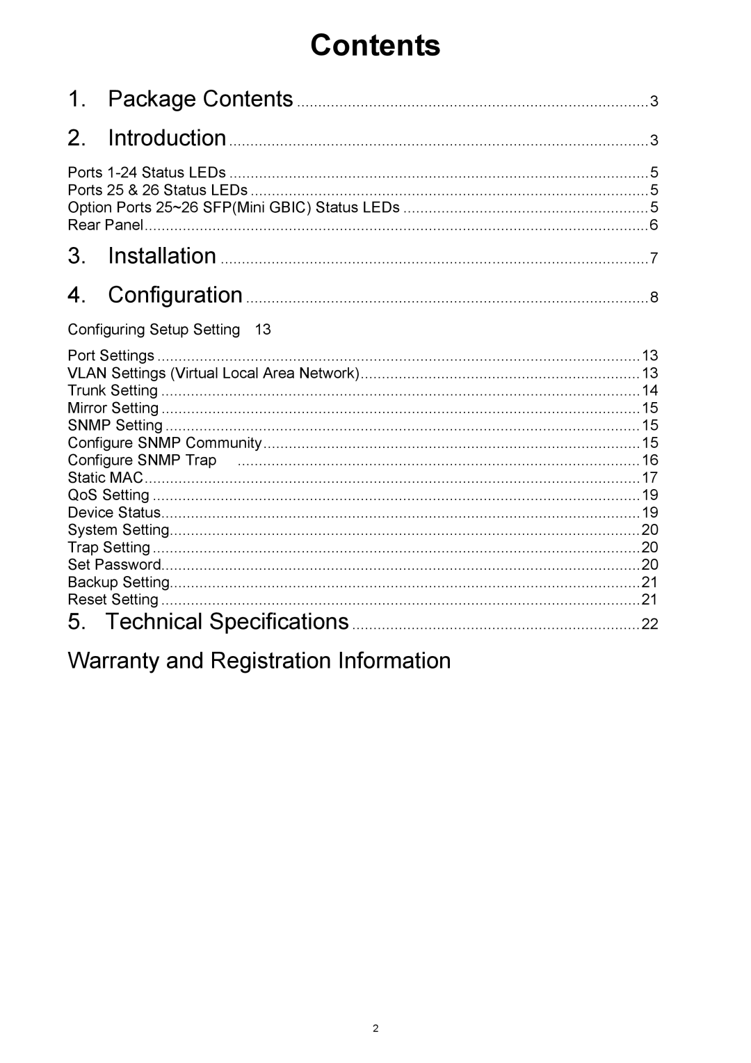 D-Link DES-1226G manual Contents 