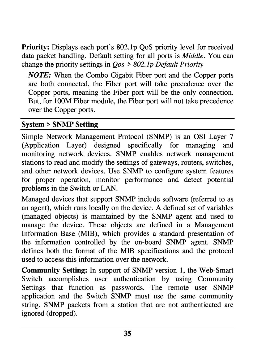 D-Link DES-1228 user manual System SNMP Setting 