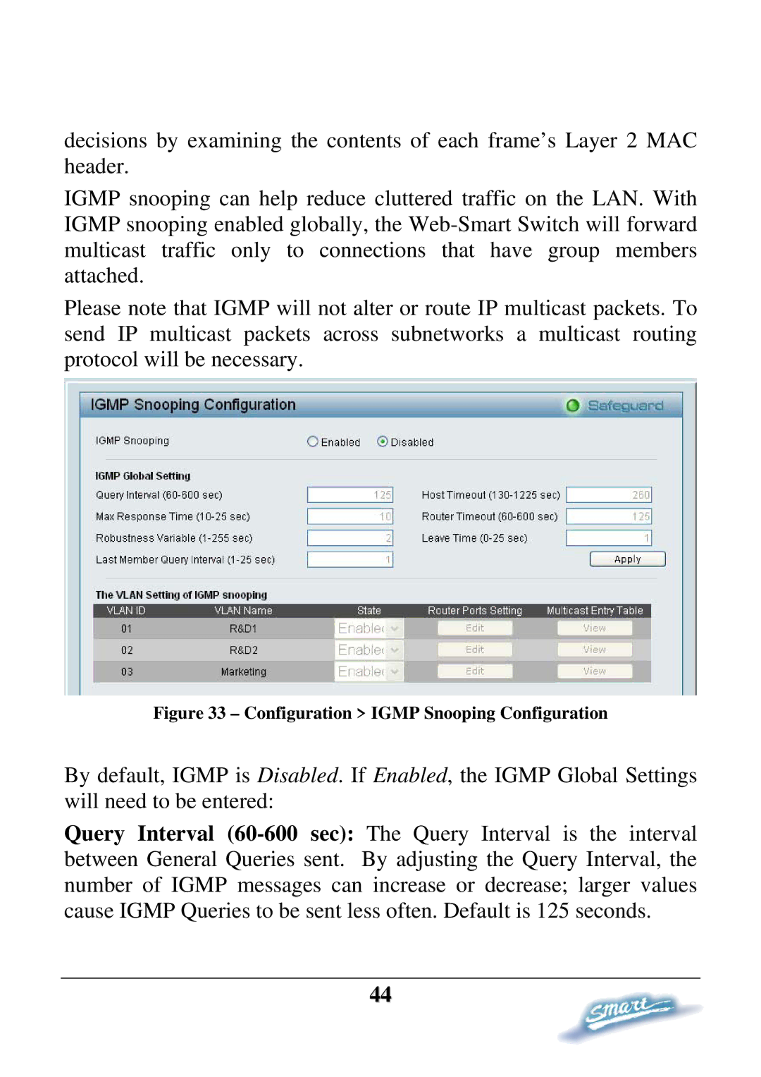 D-Link DES-1228P user manual Configuration Igmp Snooping Configuration 