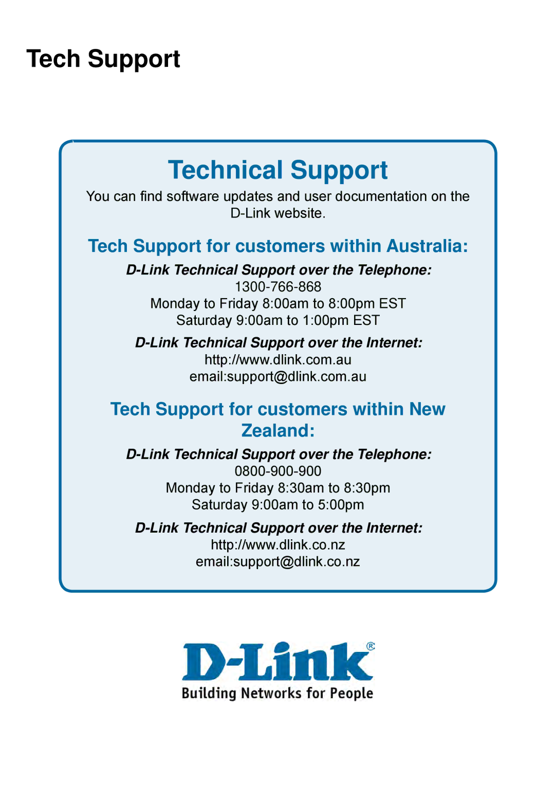 D-Link DES-1228P user manual Technical Support 