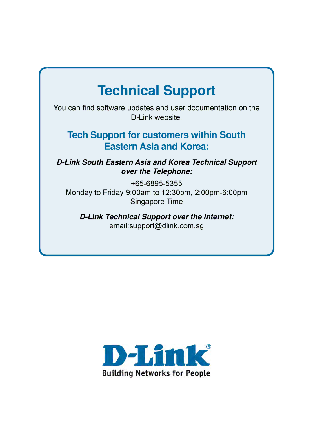 D-Link DES-1228P user manual Technical Support 