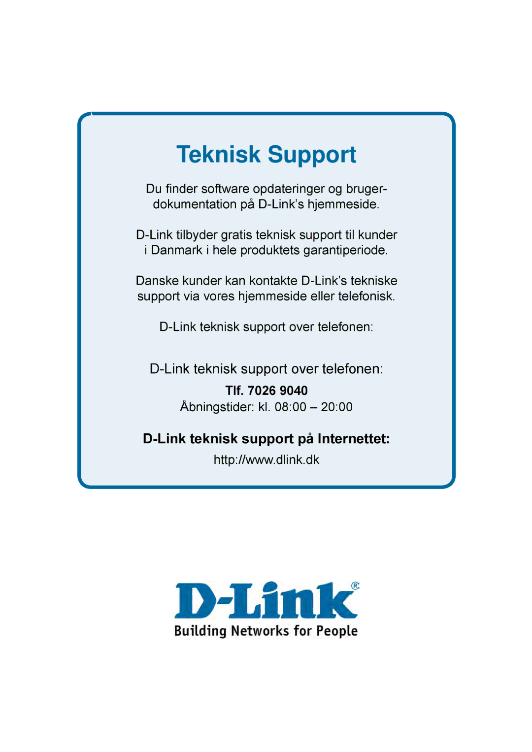 D-Link DES-1228P user manual Link teknisk support på Internettet 