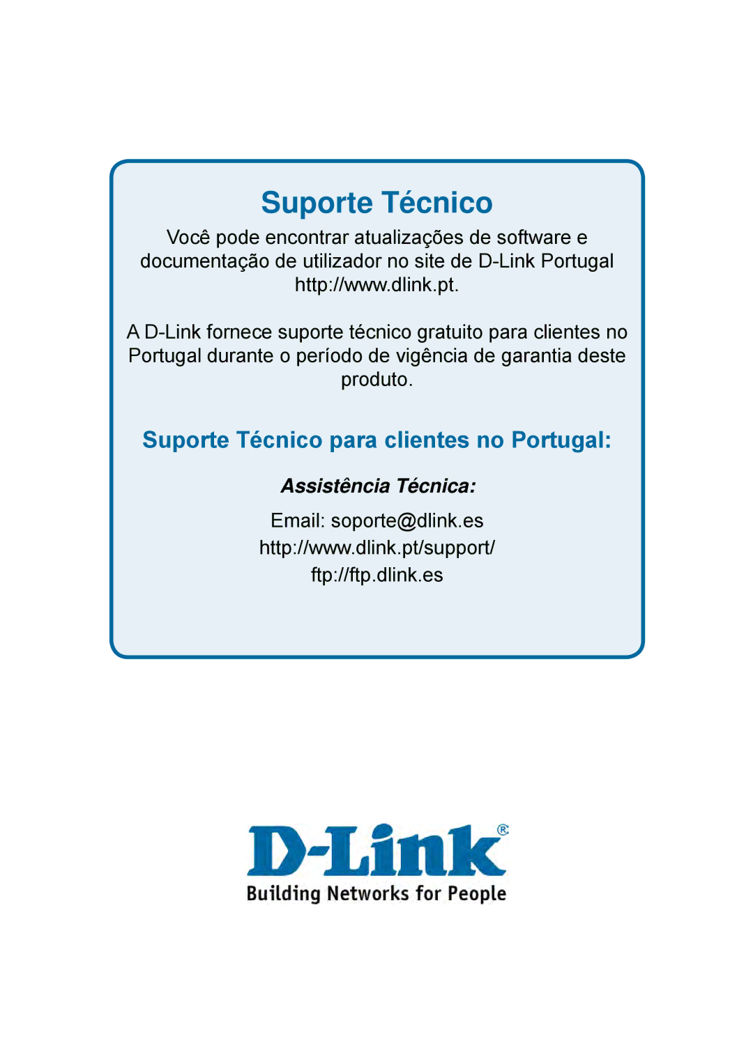 D-Link DES-1228P user manual Suporte Técnico 