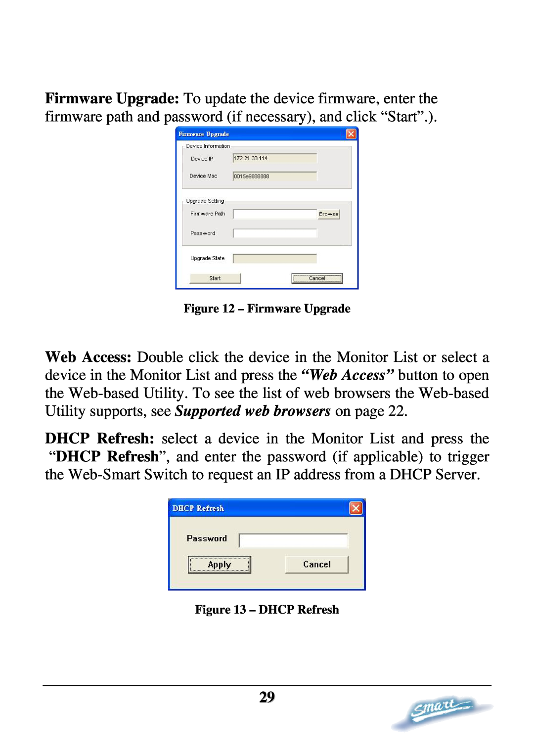 D-Link DES-1228P user manual Firmware Upgrade, DHCP Refresh 