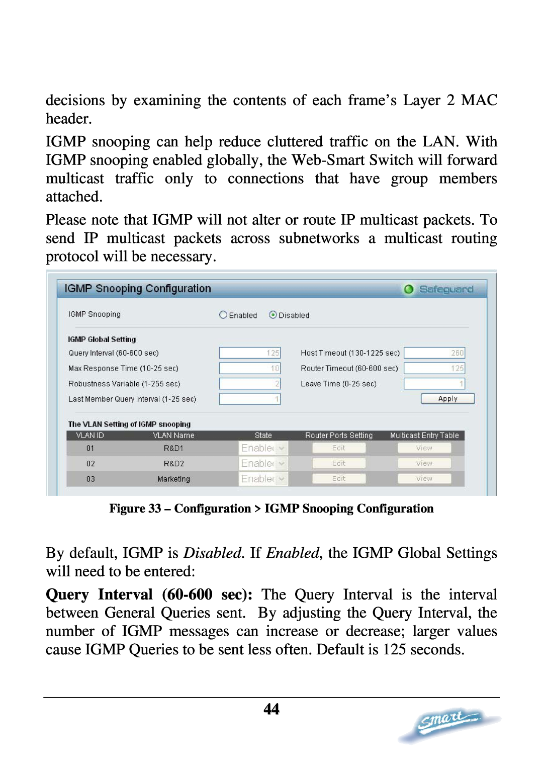D-Link DES-1228P user manual Configuration IGMP Snooping Configuration 
