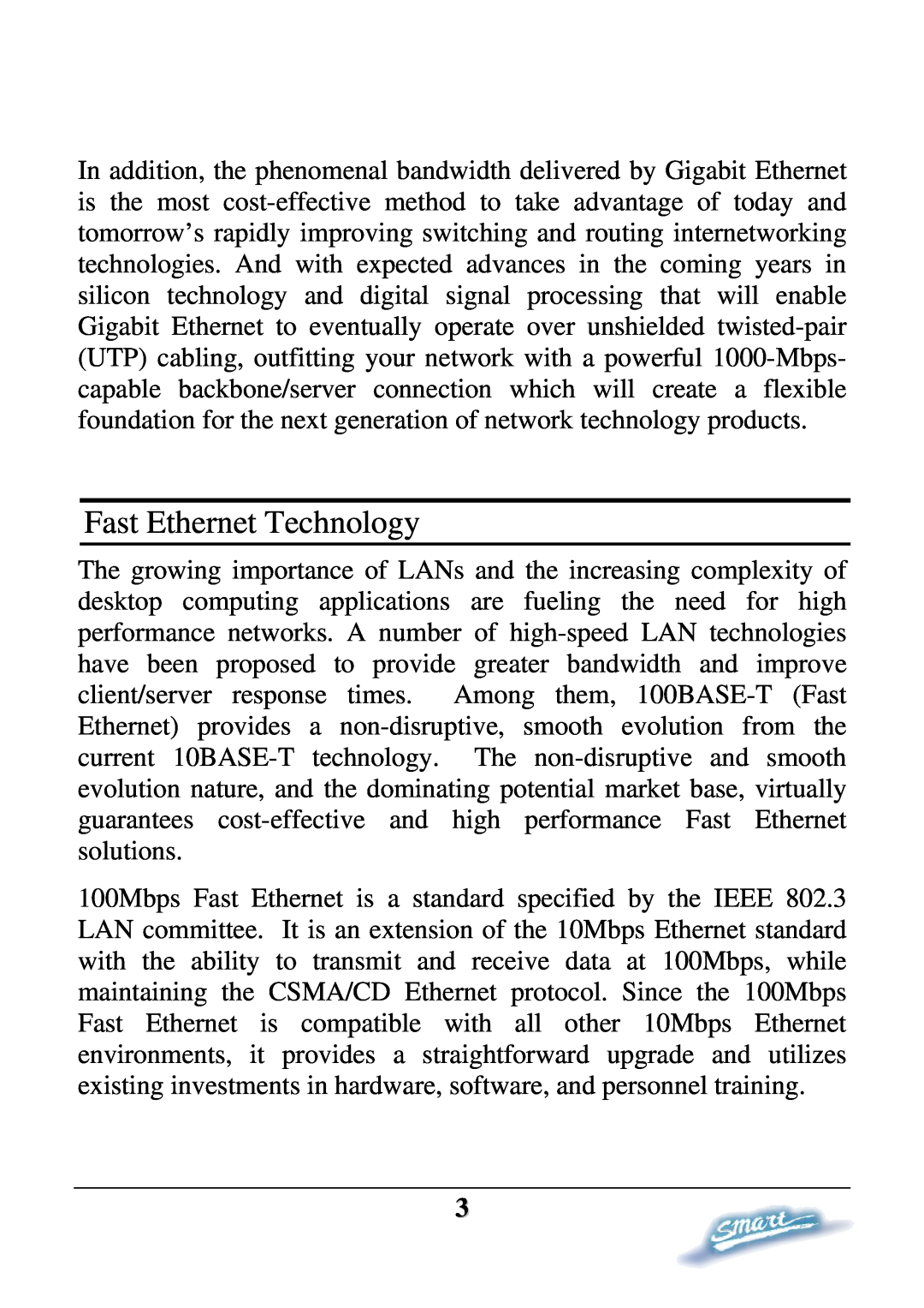 D-Link DES-1228P user manual Fast Ethernet Technology 