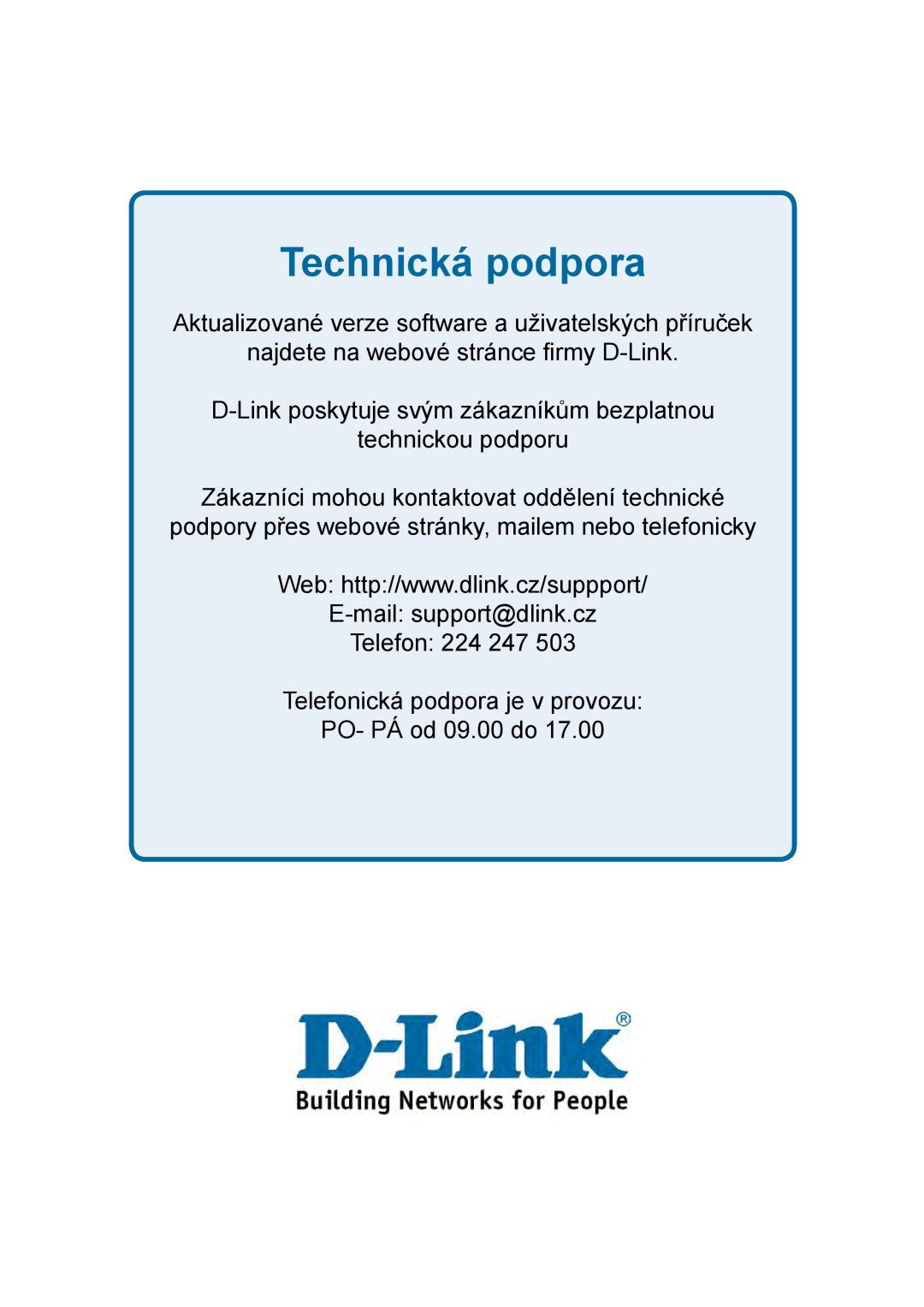 D-Link DES-1228P user manual Technická podpora, Aktualizované verze software a uživatelských příruček 