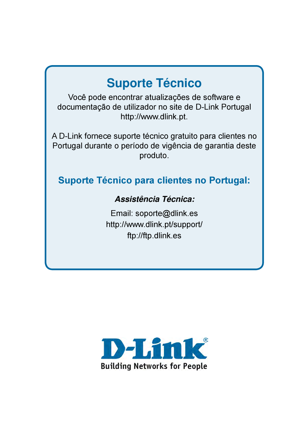 D-Link DES-1228P user manual Suporte Técnico para clientes no Portugal, Assistência Técnica 