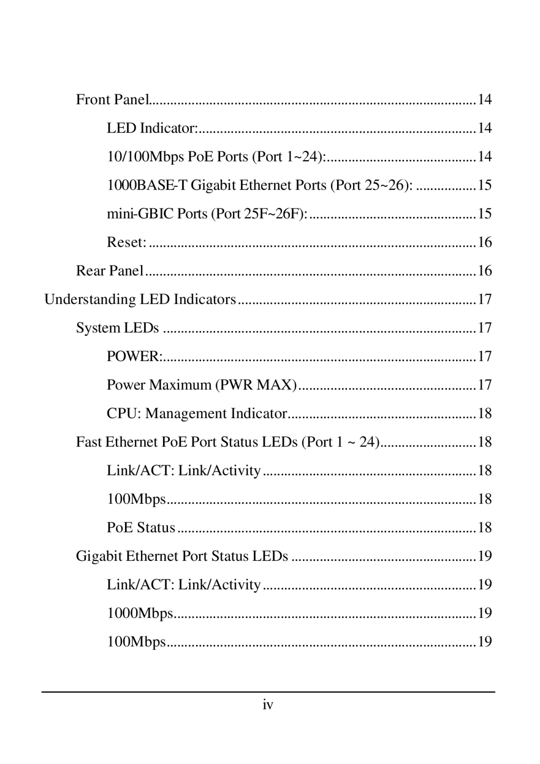 D-Link DES-1526 manual Power 