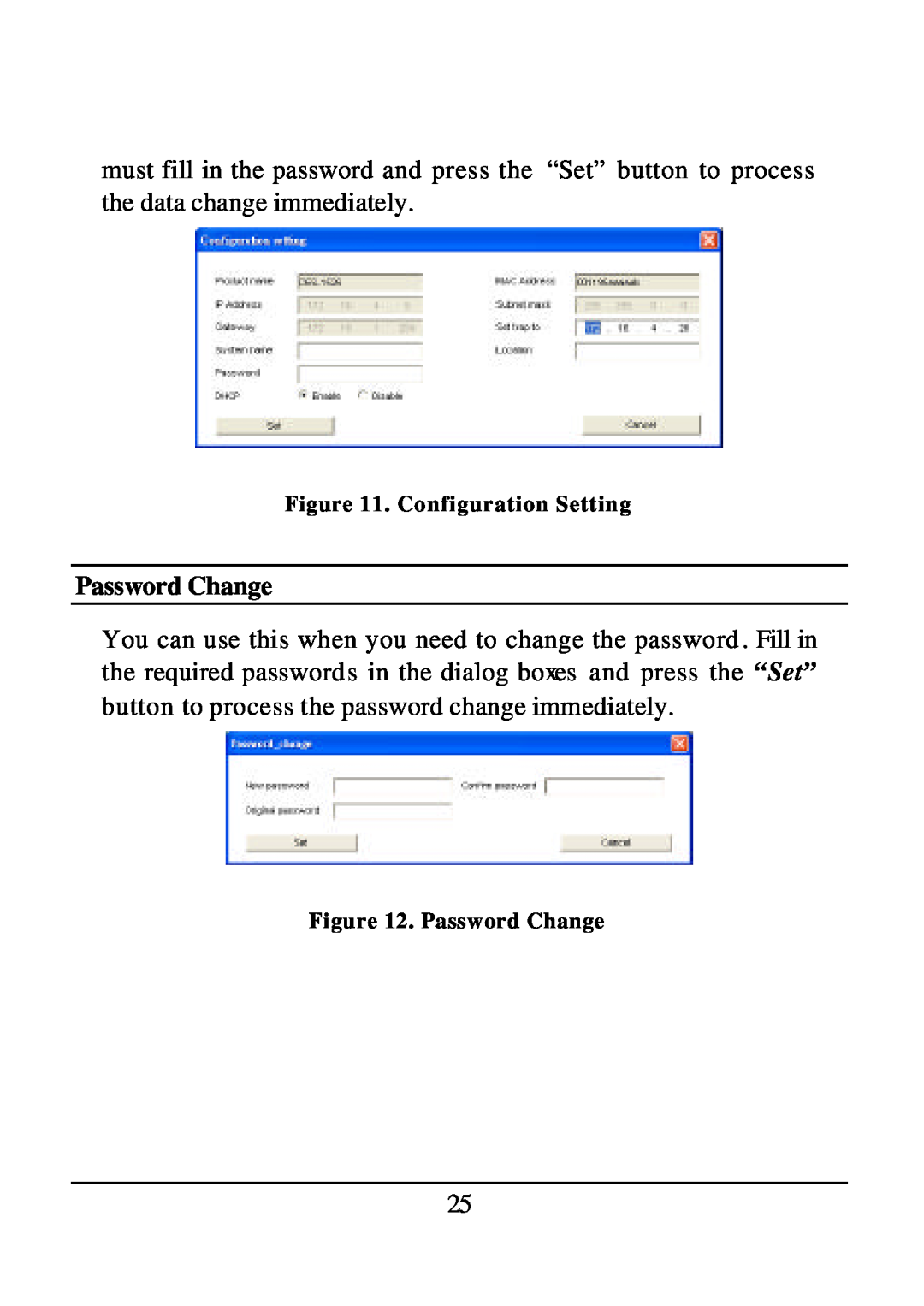 D-Link DES-1526 manual Password Change 