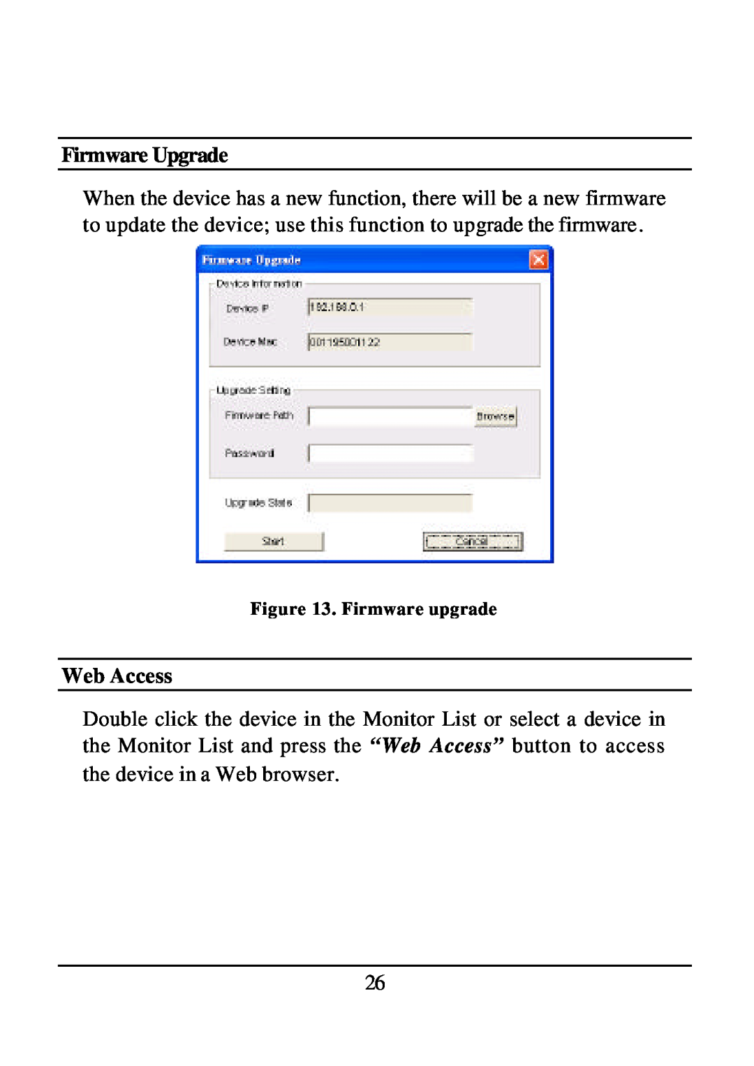 D-Link DES-1526 manual Firmware Upgrade, Web Access 