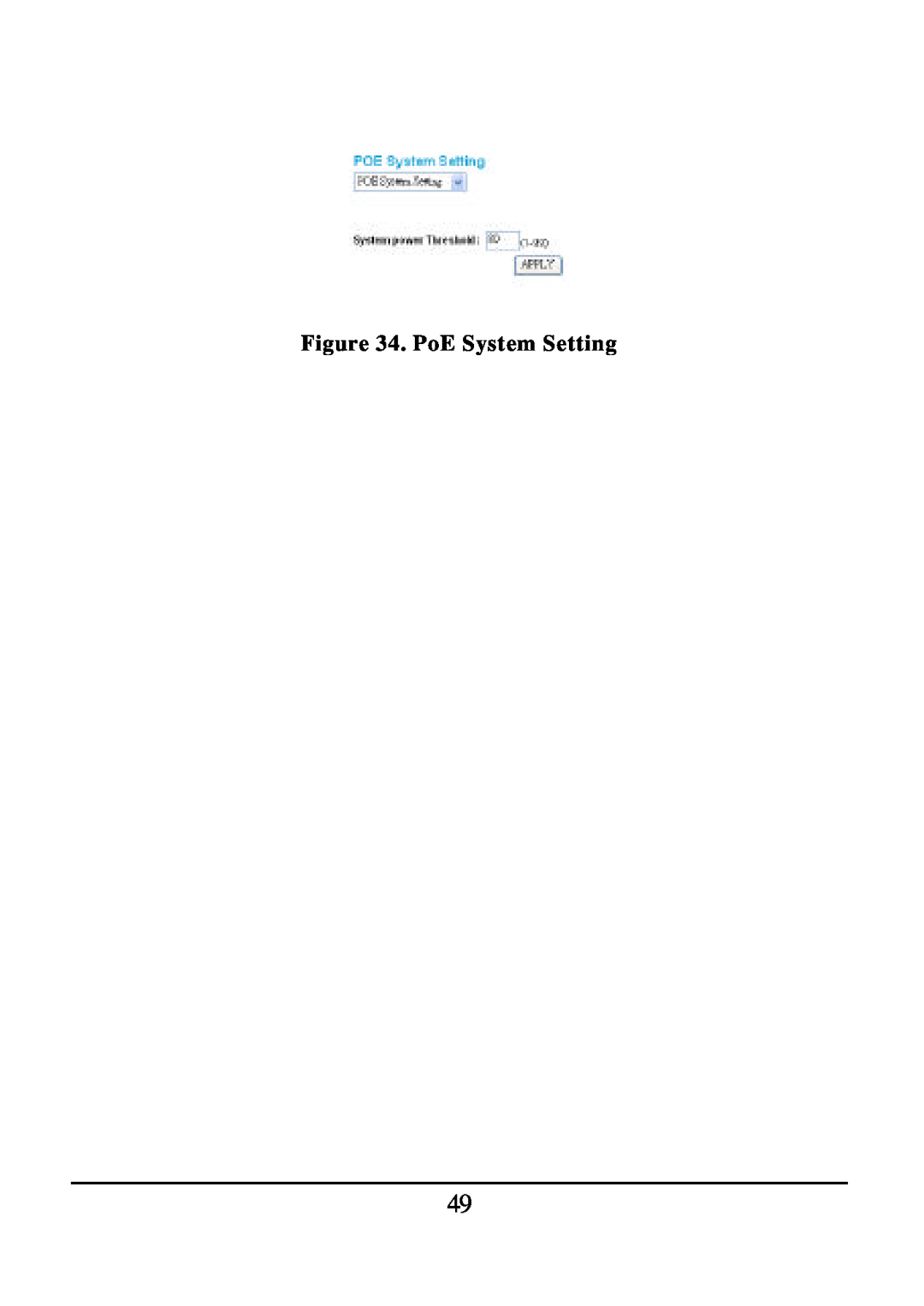 D-Link DES-1526 manual PoE System Setting 