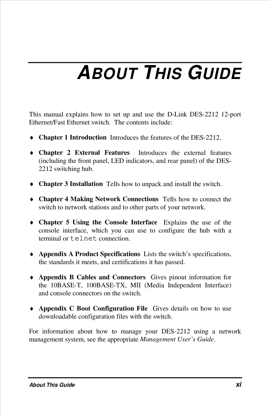 D-Link DES-2212 manual About this Guide 