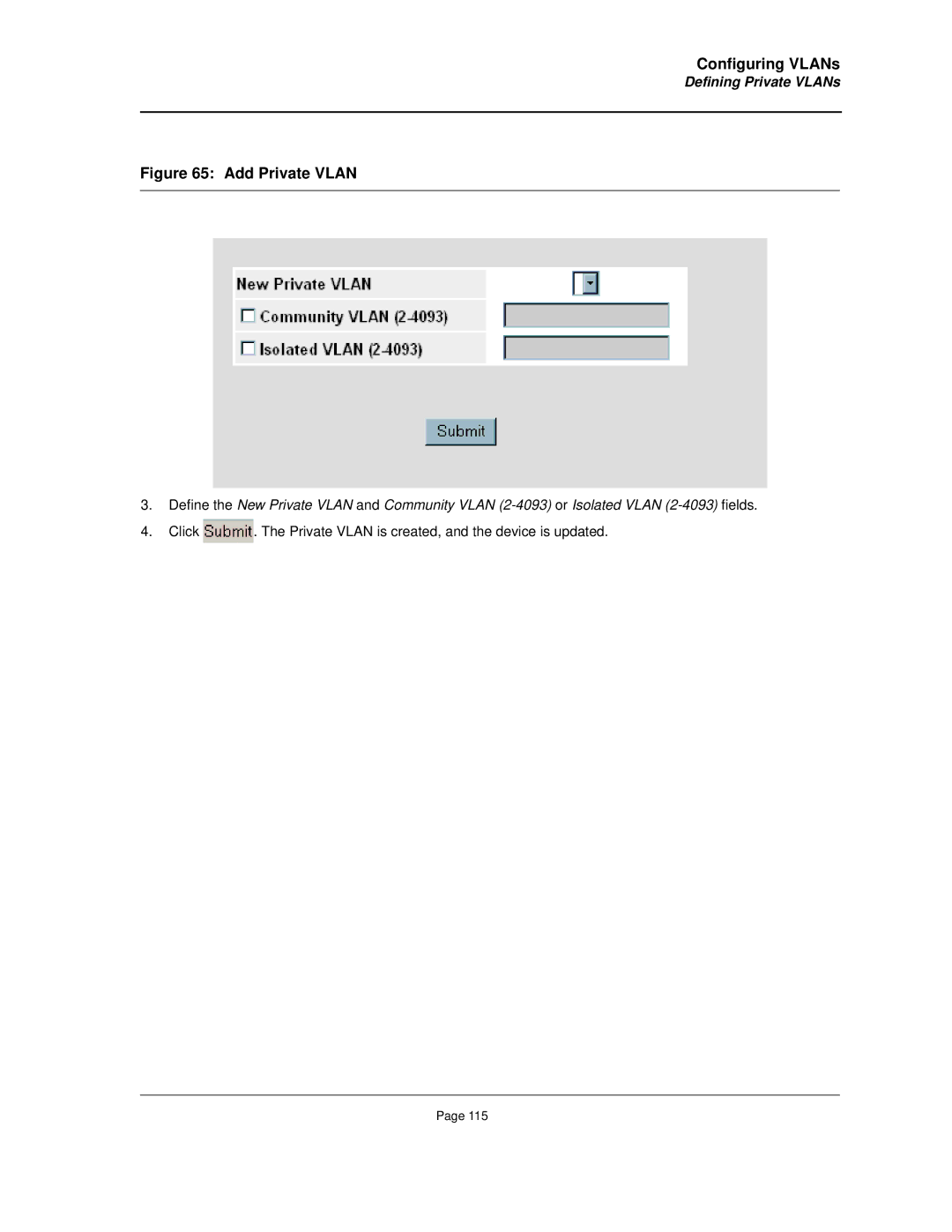 D-Link DES-3010FA/GA manual Add Private Vlan 