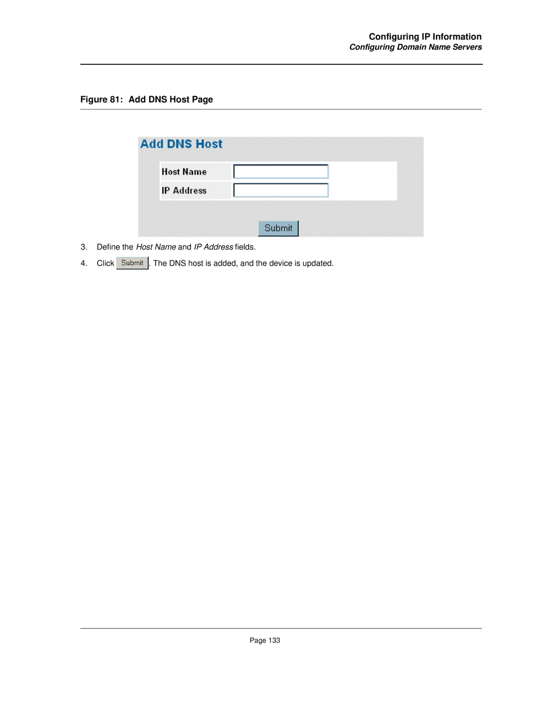 D-Link DES-3010FA/GA manual Add DNS Host 