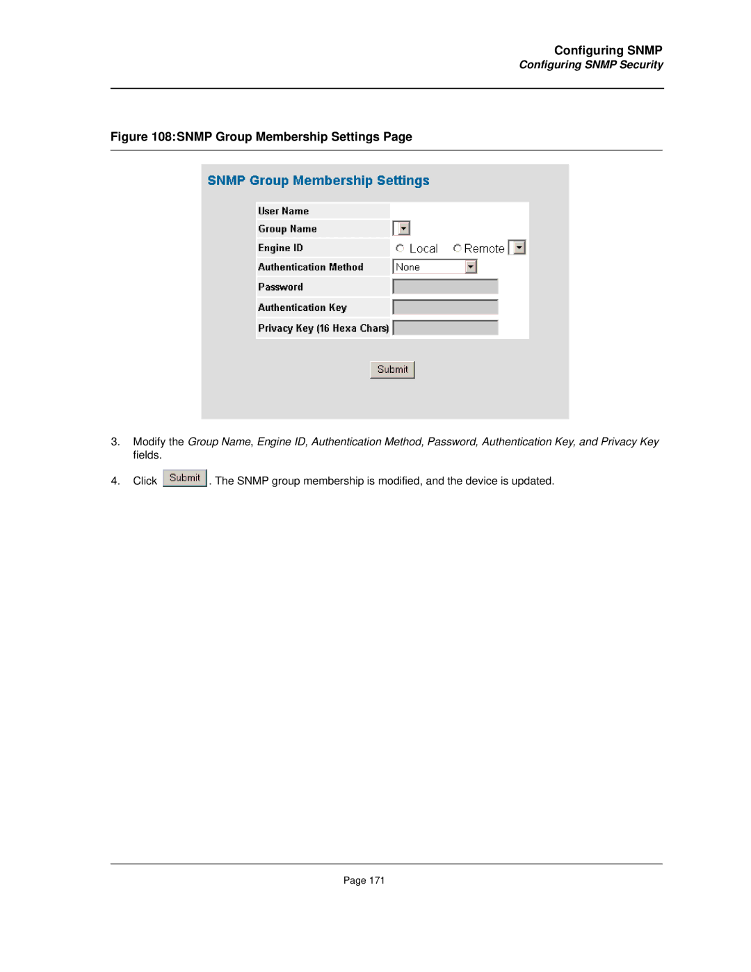 D-Link DES-3010FA/GA manual Snmp Group Membership Settings 