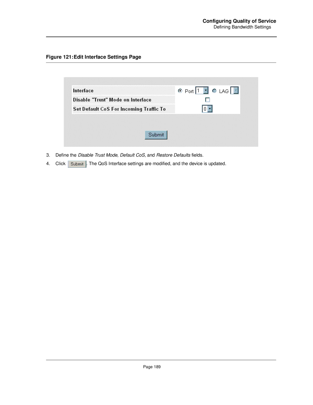 D-Link DES-3010FA/GA manual Edit Interface Settings 