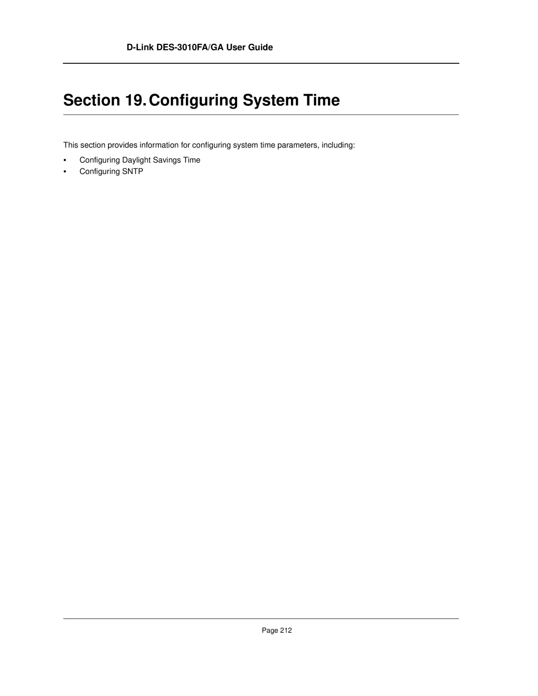 D-Link DES-3010FA/GA manual Configuring System Time 