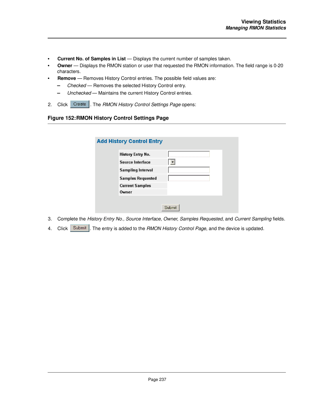 D-Link DES-3010FA/GA manual Rmon History Control Settings 