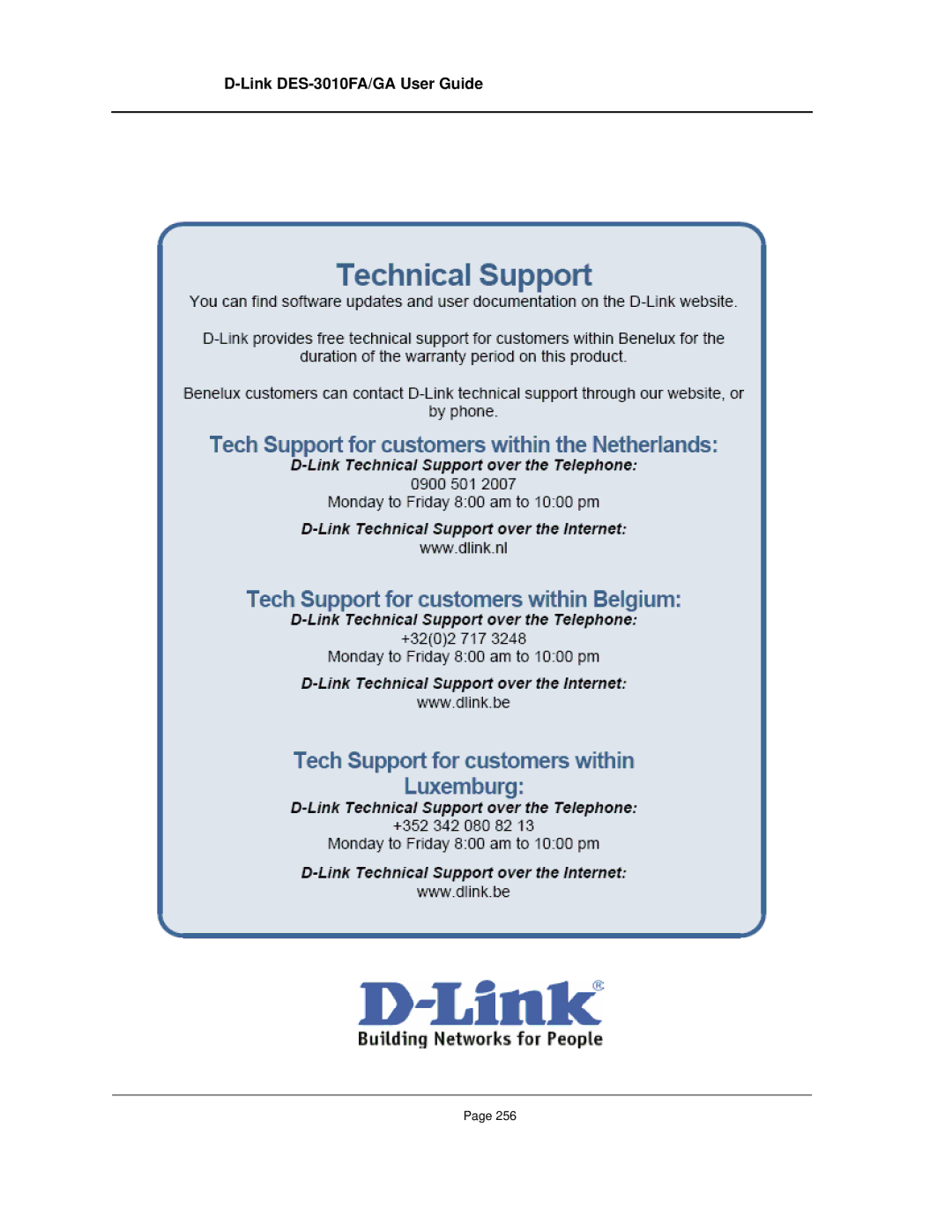 D-Link manual Link DES-3010FA/GA User Guide 