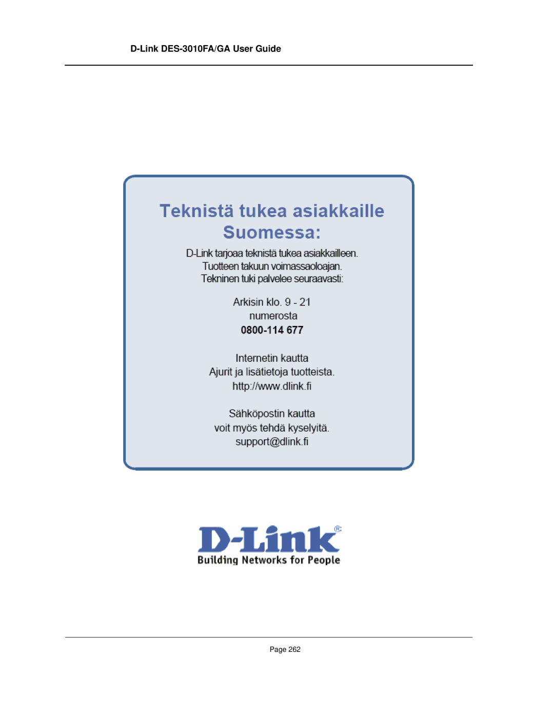 D-Link manual Link DES-3010FA/GA User Guide 