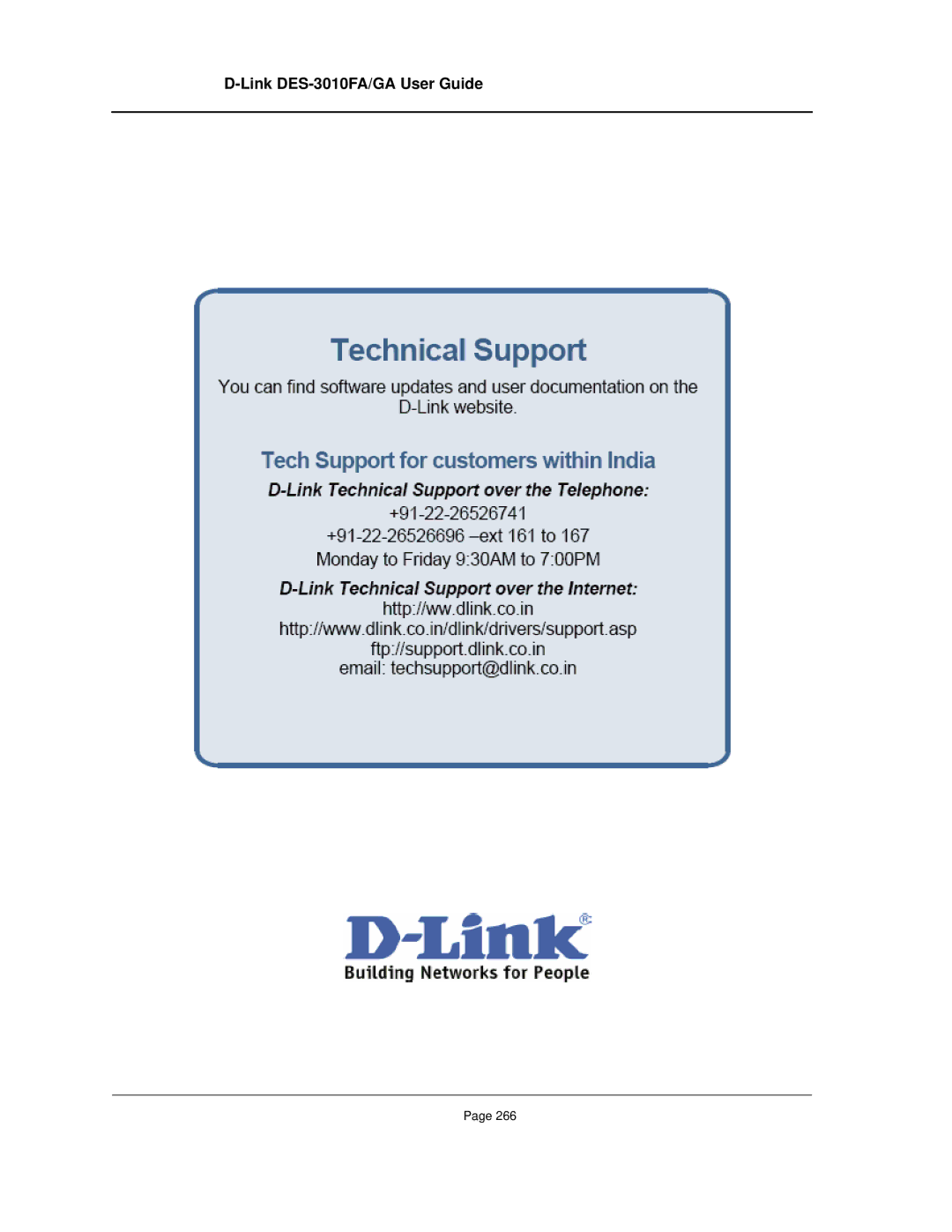 D-Link manual Link DES-3010FA/GA User Guide 