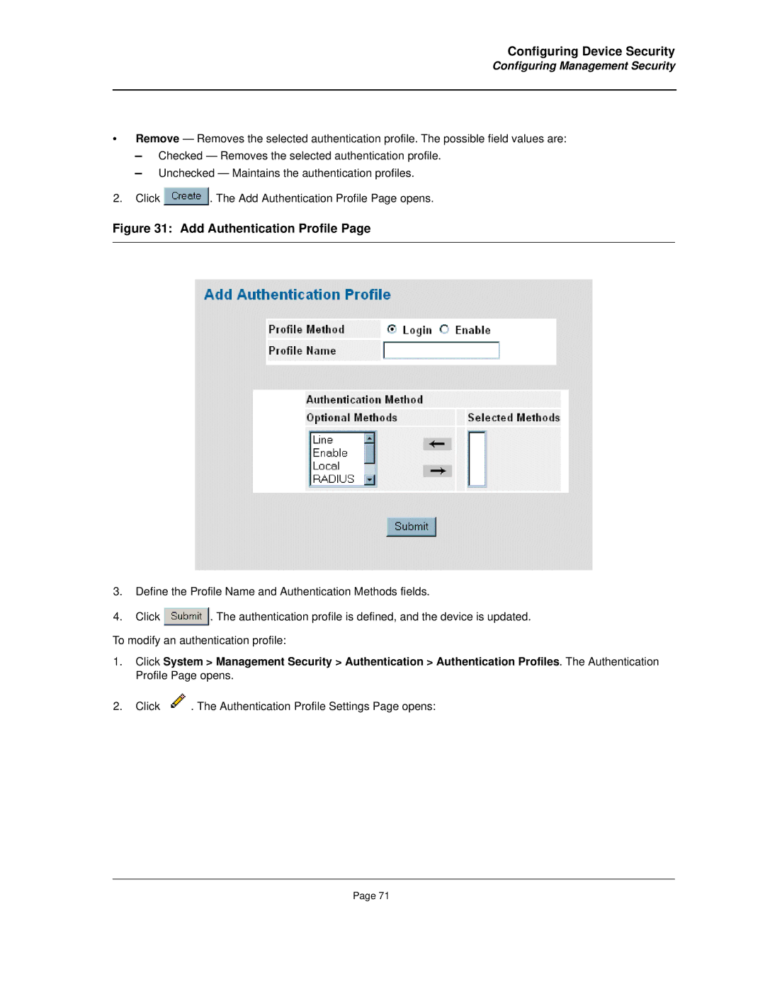 D-Link DES-3010FA/GA manual Add Authentication Profile 