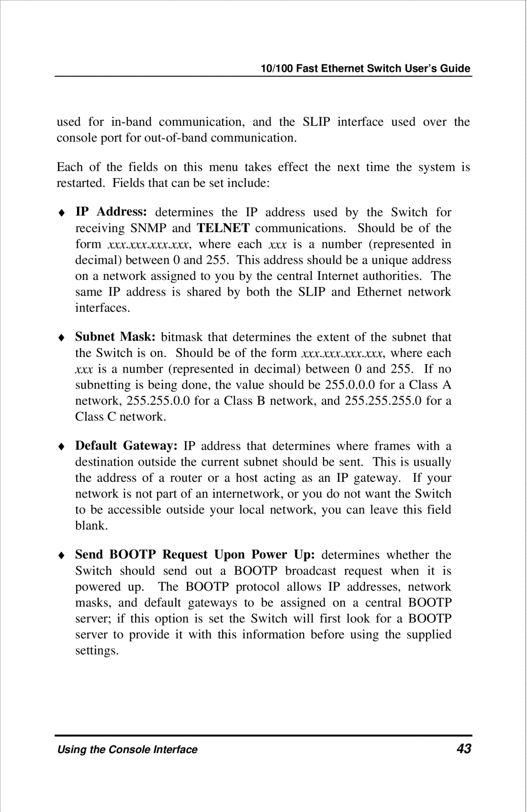 D-Link DES-3208 manual Using the Console Interface 