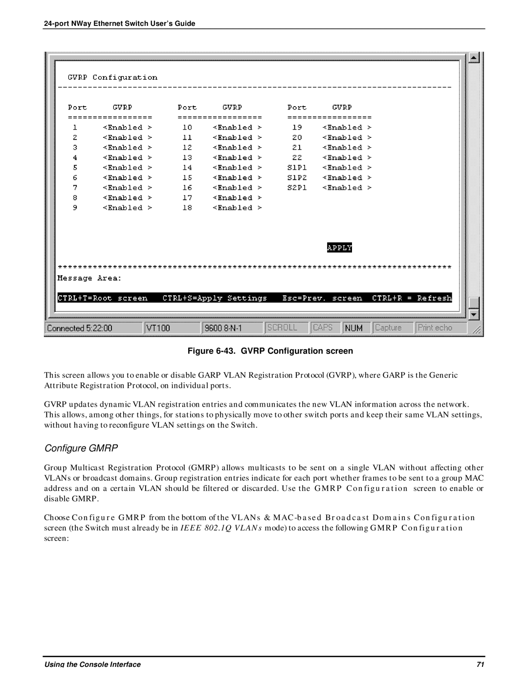 D-Link DES-3225G manual Configure Gmrp, Gvrp Configuration screen 