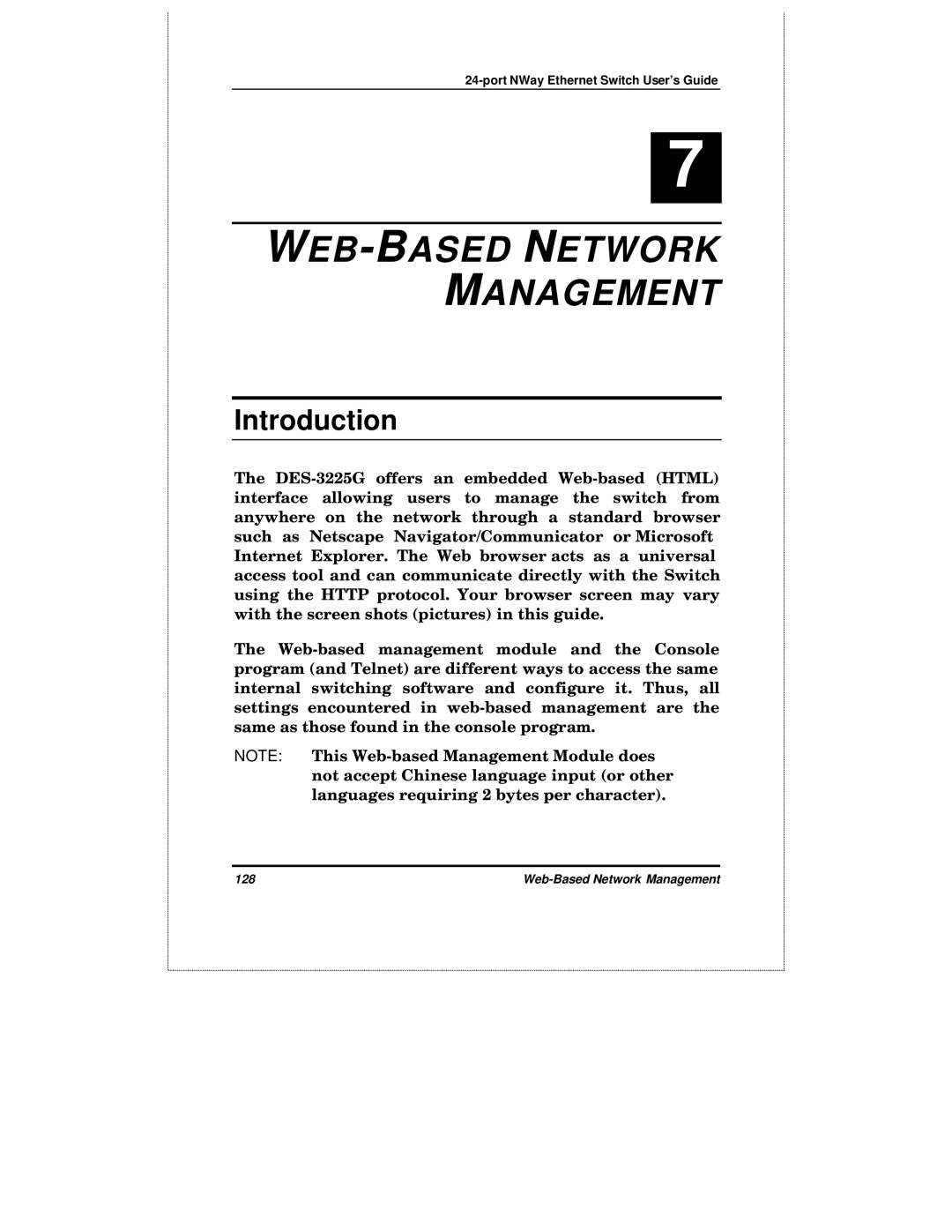 D-Link DES-3225GF manual WEB-BASED Network Management, Introduction 